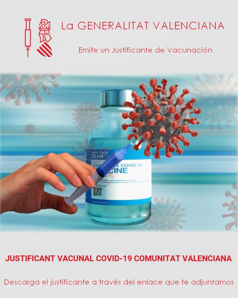 Justificante Vacunal COVID-19 en la Comunitat Valenciana
